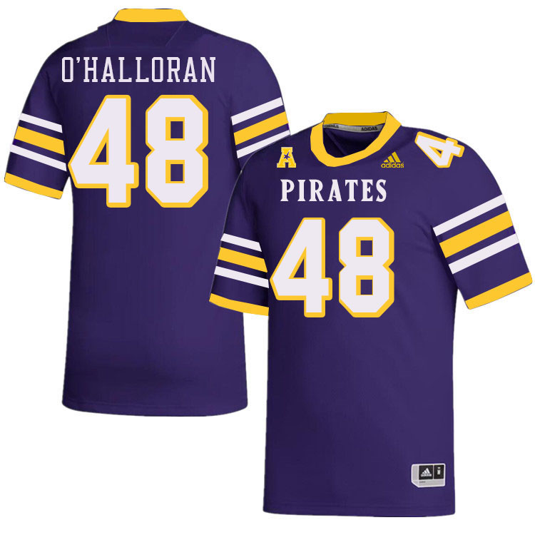 Men #48 Tomas O'Halloran ECU Pirates College Football Jerseys Stitched-Throwback